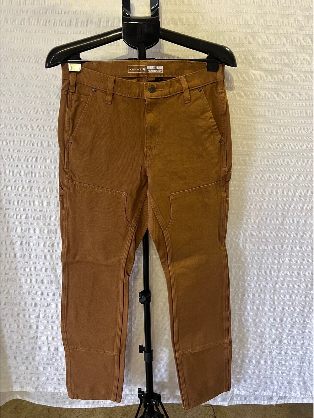 Carhartt Women’s 8 Tall Rugged Flex Double Front Work Pants Brown NWT BN4296-W